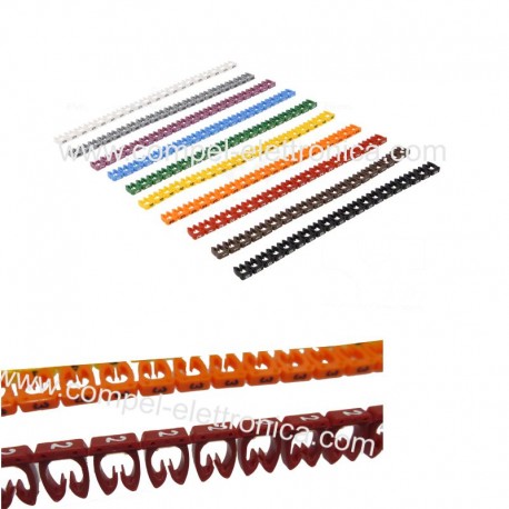KIT SEGNA CAVI PER CAVI E FILI 4÷5MM ETICHETTE NUMERI DA 0...9 200 PZ