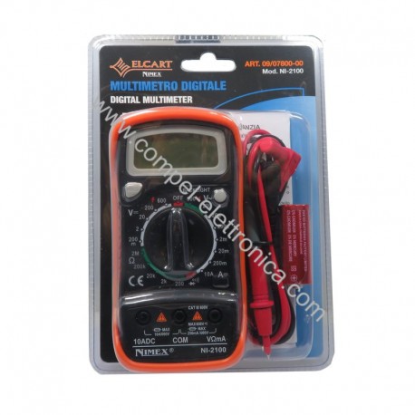 MULTIMETRO DIGITALE 3 1/2 DIGIT CAT III 600V NI 2100 NIMEX