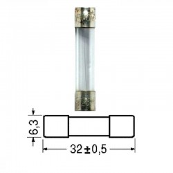 FUSIBILE RITARDATO 12,5A 250Vac 6X32mm