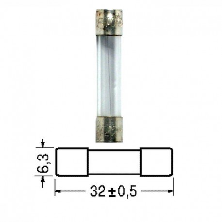 FUSIBILE RITARDATO 12,5A 250Vac 6X32mm