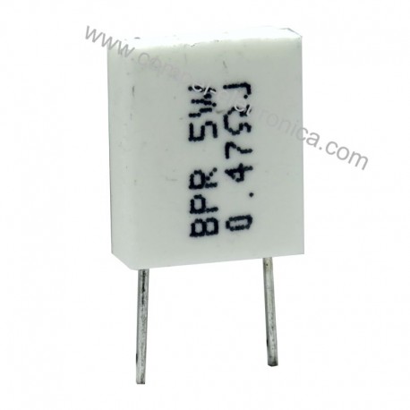 RESISTENZA A FILO 5 W 0,47 OHM RADIALE