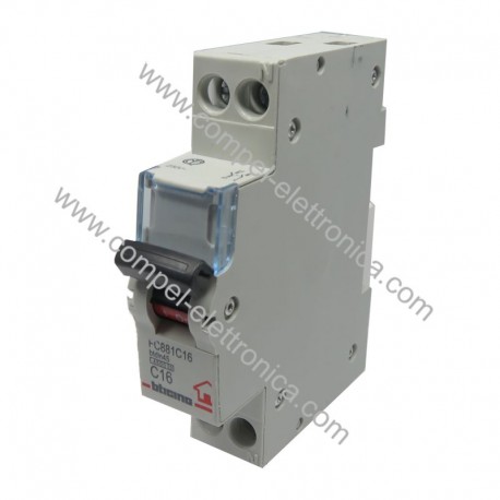 INTERRUTTORE MAGNETOTERMICO 230Vac 16A 1 POLO GUIDA DIN