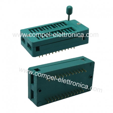 ZOCCOLO DIP ZIF 24 PIN ADATTATORE PER PROGRAMMATORE EEPROM E PIC