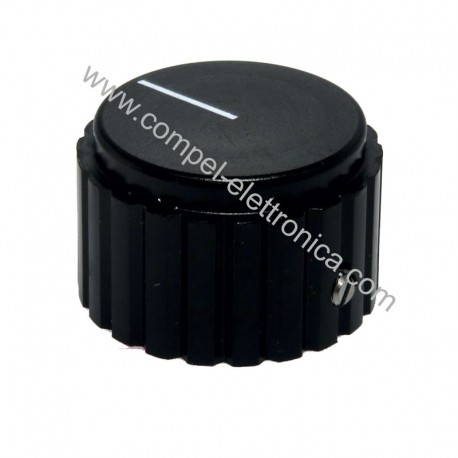 MANOPOLA CON INDICE DIAM. 25mm ALTEZZA 16mm NERA