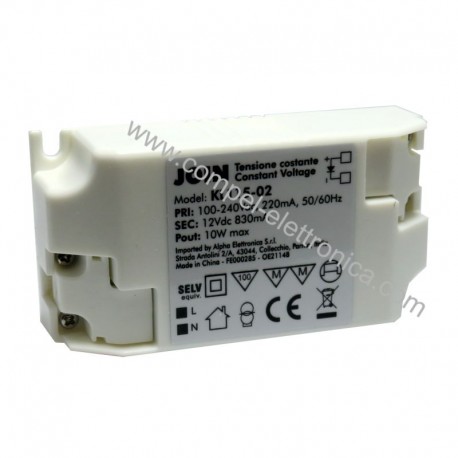 ALIMENTATORI LED DRIVER 12Vcc 12W 1A IP23 A MORSETTO