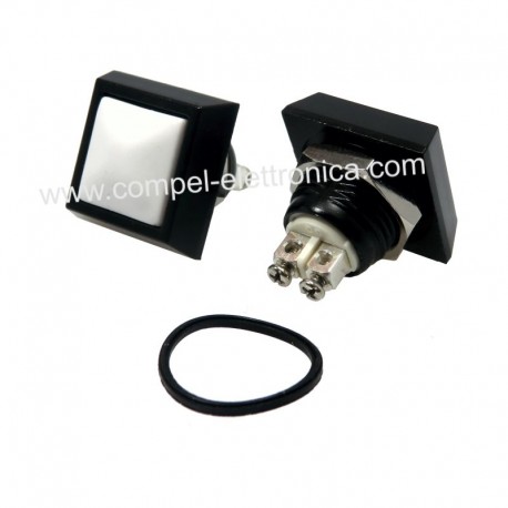 PULSANTE ANTIVANDALICO 2A 36VDC OFF-(ON) SPST-NO FORO 12MM IP65 BIANCO