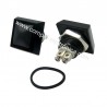 PULSANTE ANTIVANDALICO QUADRATO 2A 36VDC OFF-(ON) FORO 12MM IP65 NERO