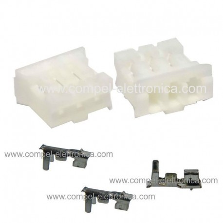 CONNETTORE FEMMINA 3 POLI CON PIN P.2MM