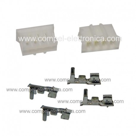 CONNETTORE FEMMINA 4 POLI CON PIN P2MM