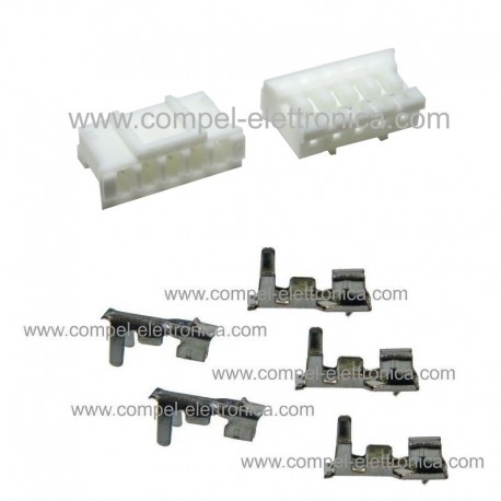 CONNETTORE FEMMINA 5 POLI CON PIN P.2MM