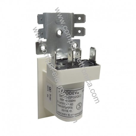 CONDENSATORE FILTRO 0,1uF(x1) 1M 2x0,027u 1Mohm 275V 16A