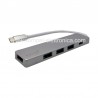 HUB 4 USB 1 PORTA USB 3.0 3 PORTE USB 2.0 - SILVER