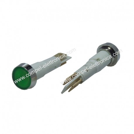 SEGNALATORE 24V..24V AC/DC LED VERDE D. 10mm