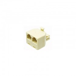 SDOPPIATORE TELEFONICO MODULARE 2 PRESE RJ12 A 1 SPINA RJ12 6P/6C