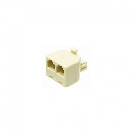 SDOPPIATORE TELEFONICO MODULARE 2 PRESE RJ12 A 1 SPINA RJ12 6P/6C