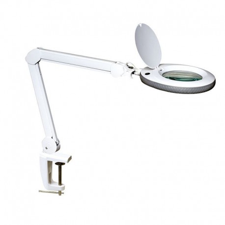 LAMPADA A MORSETTO DA TAVOLO CON LENTE INGRAND. 5 DIOTTRIE 60 LED BIANCA