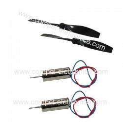 MICRO MOTORE 3,7V PER DRONE D.7mm X 16,6mm 2pz COMPLETO DI ELICHE