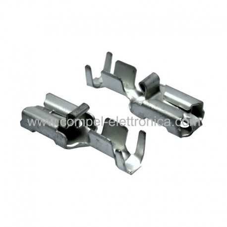 FASTON FEMMINA OTTONE STAGNATO 6,3 MM