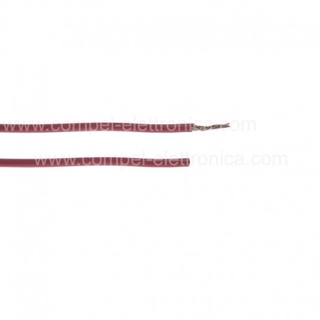 CAVO FLESSIBILE IN PVC ROSSO SEZIONE 0.5 MM2 -40...105°C 300/500V D1,6MM