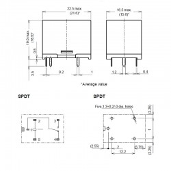 RELÈ G5LE-1-E-5VDC 16A SPDT 1SC OMRON