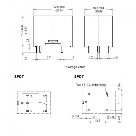 RELÈ G5LE-1-E-5VDC 16A SPDT 1SC OMRON