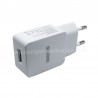 CARICABATTERIE DA RETE AC 240V USCITA USB 5V 2,1A BIANCO CAVO MICRO USB