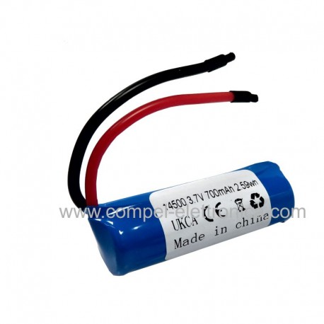 BATTERIA AA 14500 RICARICABILE LI-ION 3,7V 700mA 2 FILI