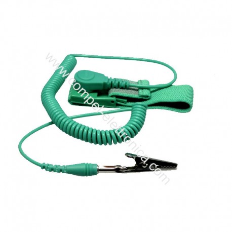 BRACCIALE ANTISTATICO VERDE REGOLABILE 3MT 8PK-611 PROSKIT