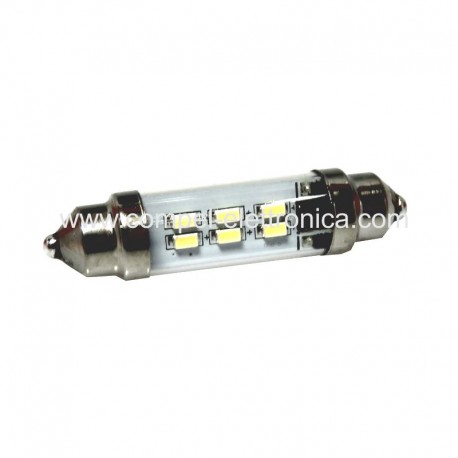 LAMPADINA A LED FESTOON 10-30V 6K/L42 VETRO