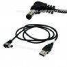 CAVO ALIMENTAZIONE da USB/A a SPINA DC 5,5/2,1MM 90° LUNGHEZZA 1MT