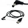CAVO ALIMENTAZIONE da USB/A a SPINA DC 5,5/2,5 90° LUNGHEZZA 1,0MT