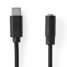 CAVO ADATTATORE AUX JACK 3,5MM 4 POLI A USB-C 2.0 MASCHIO 1MT