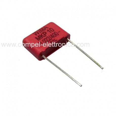 CONDENSATORI POLIESTERE METAL BOX 22KpF 400V P. 10mm MKP WIMA