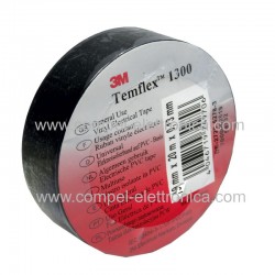 NASTRO ELETTROISOLANTE 19MM X 20MT SPESS.130µM NERO