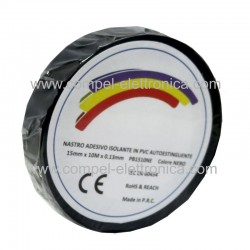 NASTRO ISOLANTE 15MMX10MT NERO
