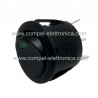 PULSANTE BILANCIERE 20A 12Vdc OFF-(ON) TONDO CON LED SPIA VERDE NERO