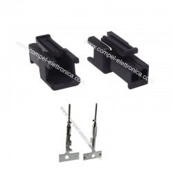 CONNETTORE MASCHIO 2POLI CON PIN (PASSO 2,5mm)