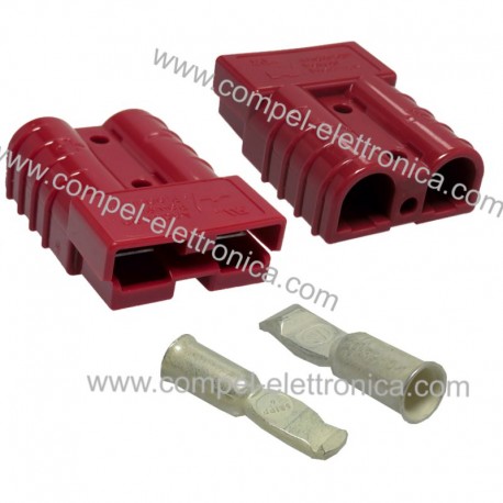 SPINA DC 600VDC 50A ALTE CORRENTI HERMAFRODITA 2 PIN A CRIMPARE INCLUSI